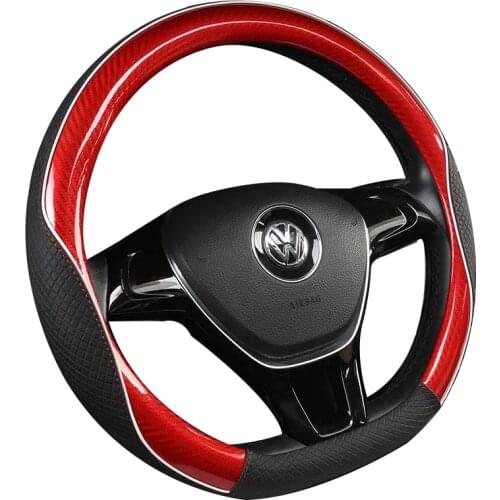 Carbon fiber high-end fashion non-slip sweat-absorbent sedan SUV MPV Four seasons GM steering wheel cover