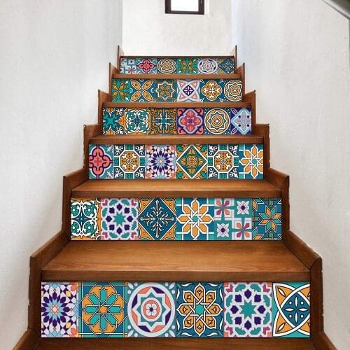 Self-adhesive 3D Wall Sticker DIY Tile Sticker Decoration Home Waterproof Brick Staircase Sticker