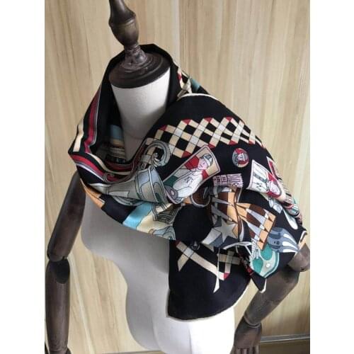 2020 new arrival autumn spring classic design 140*140 cm animal scarf 65% cashmere 35% silk scarf wrap for women lady girl