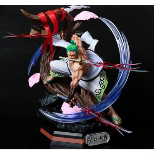 Anime One Piece Wano Country Roronoa Zoro Snow Knife Ver. With Light GK PVC Action Figure Statue Collectible Model Toys Doll