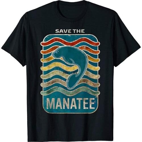 Save the Manatee Retro Vintage Design T-Shirt