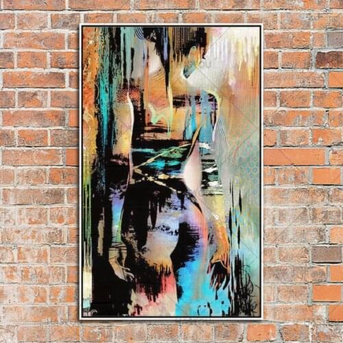 HASYOU Handmade Modern Abstract Nude Girls Back Art Figure Painting for Living Room Bedroom Decor As Christmas ift