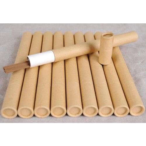 100pcs Kraft Paper Incense Tube Incense Barrel Small Storage Box for 10g/20g Joss Stick Convenient Carrying#8213