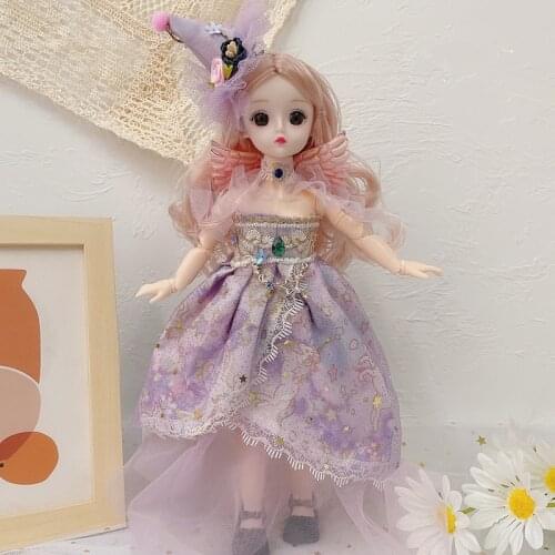 Witch Dress Clothes Suit for 12inch Joint Doll 28cm Fat Doll Clothes Accessories Toys for Girls Dress Up Toy Gift Without Doll