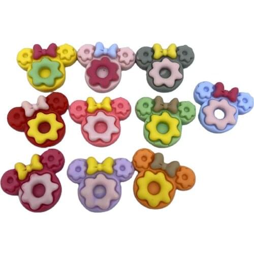 20pcs Resin Mouse Donut Cookies Crafts Flatback Cabochon Scrapbooking Decorations Fit Hair Clips Embellishments Beads Diy