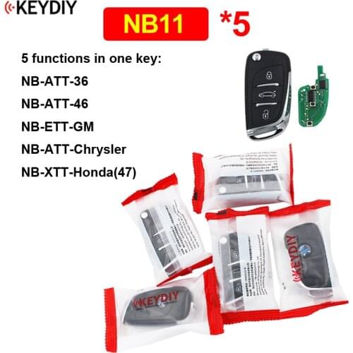 5Pcs/Lot NB11 Multi-functional 3 Button KD Remote Control for KD900 KD900+ URG200 KD-X2 (All Functions Chips in One Key)