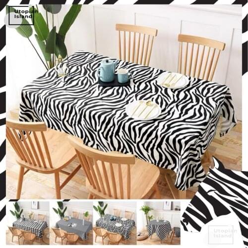 White Tablecloth for table Zebra Mildliner Table Cover TableCloth Rectangular Table Protector Table Cloth Cotton Nappe De Table