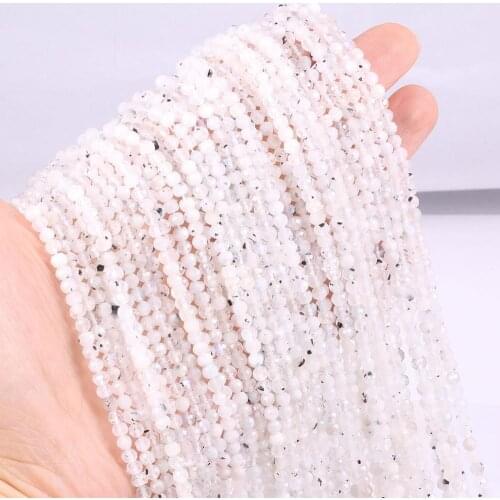 Natural Stone Beads Semi-precious Stone Cloud Quartz Loose Spacer Beaded for Jewelry Making Necklace DIY Bracelet Accessories