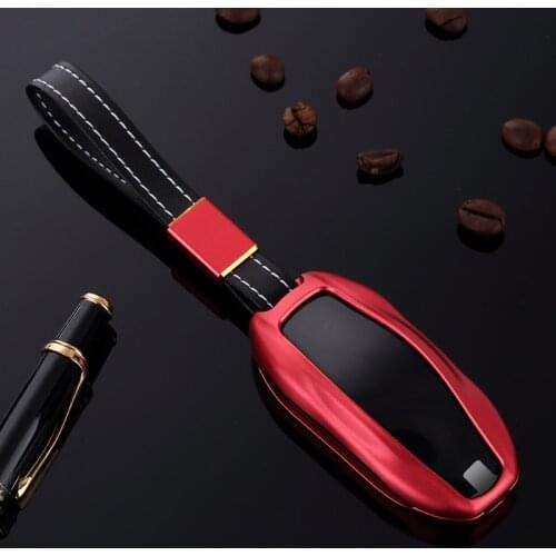 Aluminum Alloy Car Key Case Protector Cover Remote Control Fob for Tesla Model S S 2012-2020 Model 3 2016 2017 20187 2019