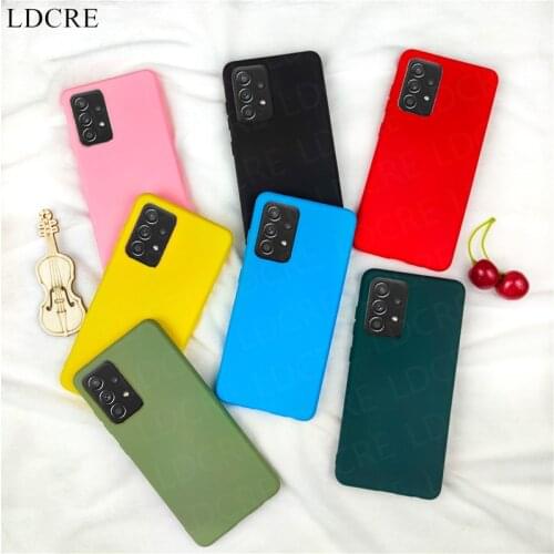 For Samsung Galaxy A72 Case Silicone Shell Candy Color Soft Protective Case For Samsung A72 A52 Cover Galaxy A52 A72 Protector