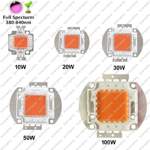 EPILEDs 10W 20W 30W 50W 100W 380-840NM Full Spectrum High Power Plant Grow LED Light COB Intergrated Light Source