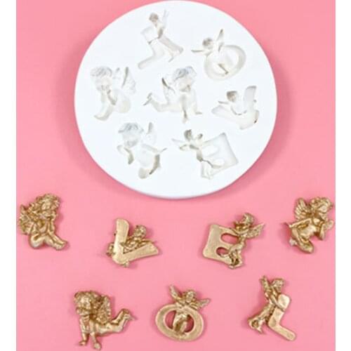 Love Letters Cake Mold Dance Fondant Mold Silicone Mould Cake Decorating Tools DIY Cake Baking Tools Silicone Molds Pastry