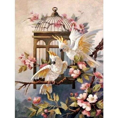 GATYZTORY Diamond Painting Cross Stitch Parrot Diamond Embroidery Animals 5D DIY Mosaic Full Drill Decoration Home