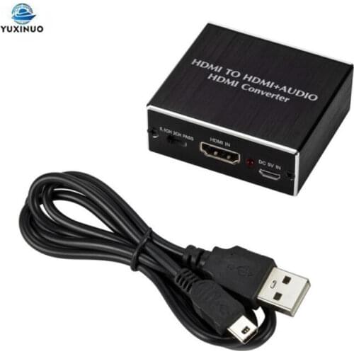 HDMI-compatible to HDMI + Audio Extractor Stereo Extractor Converter Optical TOSLINK SPDIF with 3.5mm Audio Splitter Adapter