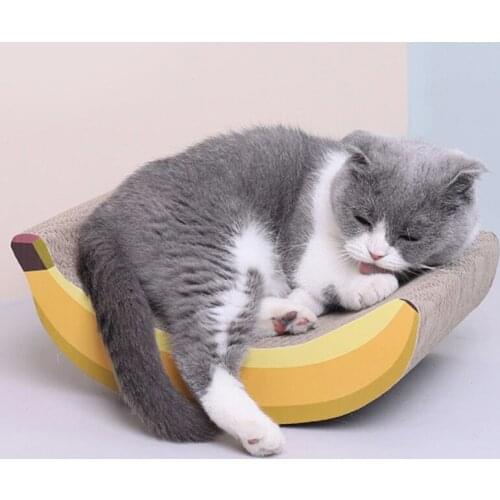 Banana Grinding Claw Corrugated Paper Sofa Cat Toy Seesaw Wear Resistant Scratch Resistant Protect Furniture Cat Scratch Board