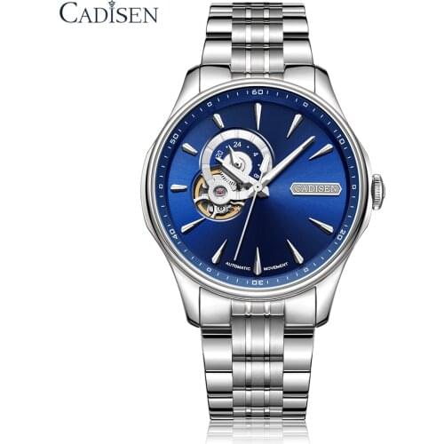 CADISEN Watch Japan NH39A MOVEMENT Mechanical Automatic Wrist Watch Men Luxury Skeleton Tourbillon Watch Clock Relogio Masculino