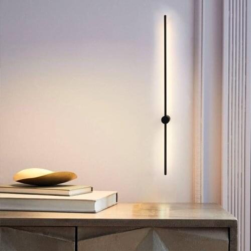 Creative design wall lamp linear modern Wall bedroom bedside line lamp post-modern led long bar hotel wall lamp