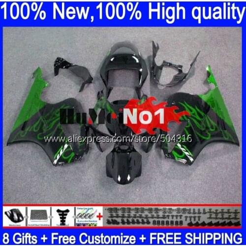 Body For HONDA VTR1000 RC51 01 02 03 2004 2005 2006 125MC.43 SP1 SP2 green flames VTR 1000 2000 2001 2002 2003 04 05 06 Fairing