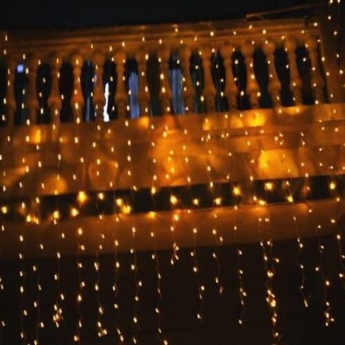 Wholesaler 10pcs 3M*3M curtain lights 300leds white RGB Colors LED Christmas Curtain Lights AC220/110V 22W wedding decoration