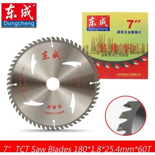 7" 60 Teeth TCT Circular Saw Blades With Muffler Hole 180mm Saw Blade Cutting Acrylic, Plastic, Wood (Inner Bore 25.4mm or 20mm)