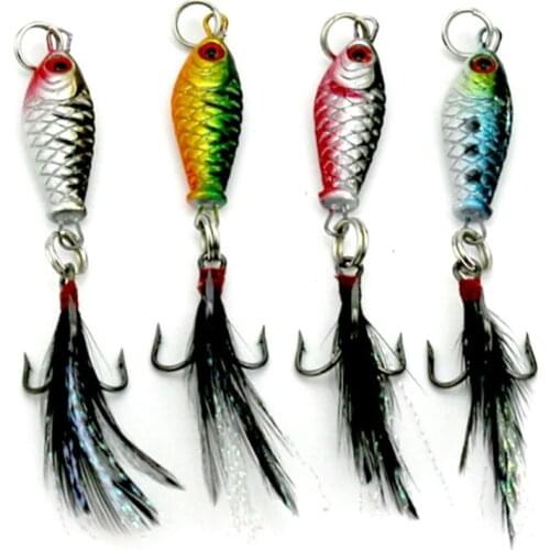 Sharp Hook Fishing Lure 6.4g 25mm Artificial Knife Jigging Metal Spoon VIB Artificial Bait Hook Boat Lures