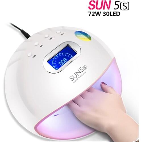 LED Automatic Induction UV Nail Light Lamp 72W Dual Light Source Nail Dryer Four-speed Timing Nail Machine Blow Dryer UV Lamp