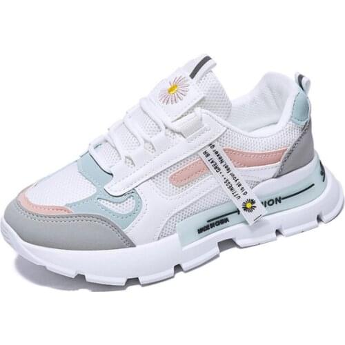 Dad Shoes Female 2021 Spring New Korean Lace Up Sports Shoes Female Street Shooting Flat Casual Women Shoes Zapatos De Mujer