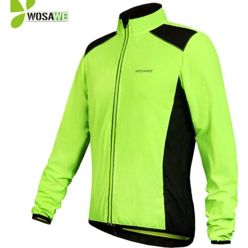 WOSAWE Ultralight Reflective MTB Cycling Jacket Women Men Windbreaker Outdoor Sports Rain Waterproof Mountain Bike Coat