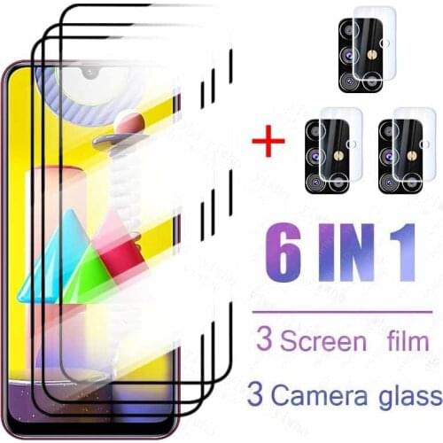 6 in 1 tempered Glass For samsung Galaxy m31 m315F m315 m 31 camera lens screen protector For samsung m31 Glass protective Film