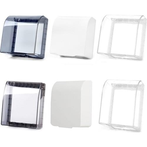 Wall Switch Socket Protection Case Waterproof Switch Clear Dust Cover Rectangular Waterproof Kitchen Bathroom Household