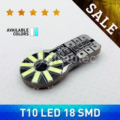 1pc T10 W5W led canbus 194 168 3014 t10 18SMD Canbus No Error Car Auto LED Bulb Indicator Light Lamps GLOWTEC