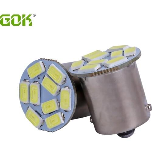 Super Bright!! 10Pcs/lot S25 1156 led 5730 9SMD 400-450lm 1156 BA15S P21W Auto Car Signal Reverse Led Lights White 12V Auto Led