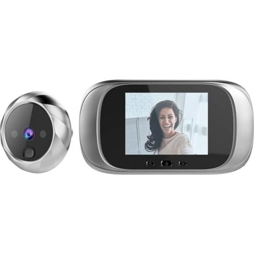 2.8 Inch Electronic Peephole Doorbell with Night Vision Light Support for Taking Pictures Built-in Memory Loop Coverage 2021