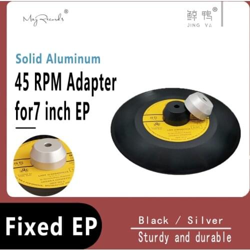 45 RPM Adapter Durable Solid Aluminum Center Adapter for 7 inch EP Record Vinyl