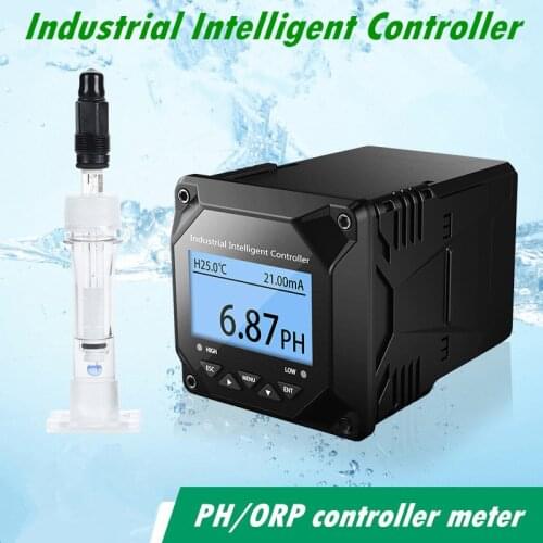 NEW Industrial Wastewater Online PH Tester 0-14pH -1000~1000mV PH/ORP Analyzer PH Meter PH/ORP Controller Water Acidity Detector