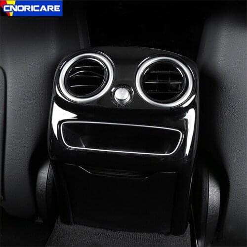 Car Styling Rear Air Conditioning Outlet Cover Carbon Fiber Stickers For Mercedes Benz C Class W205 2019 Interior Accessories