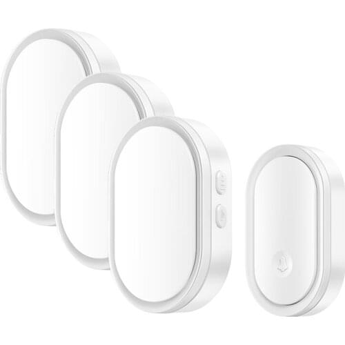 CACAZI Welcome Wireless Doorbell Waterproof 300M Remote 1 Button 3 Receiver Smart LED Light Home Door Ring Bell Electronic