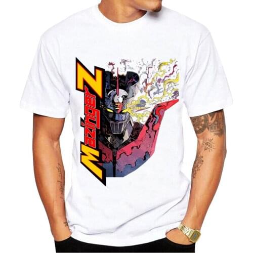 Mazinger Z Robot T-shirt Mens Summer Casual Cotton Short Sleeve T Shirt for male comfortable top tees