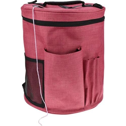 Canvas Large Cylinder Woolen Yarn Storage Bag Made Of High-quality Canvas The Large Yarn Storage Hamper Is Of Large Capacity