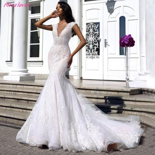 JJLOVER Mermaid Silhouette Wedding Dresses