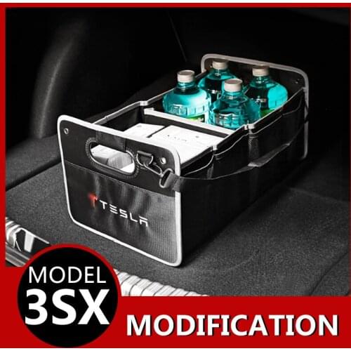 Modification Trunk Folding Storage Box Storage Box Compartment Storage Box For Tesla Model 3 for Model S X Car Accessories