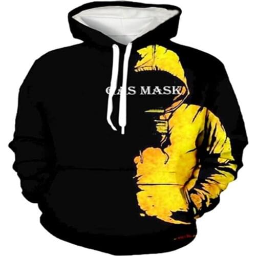 Fashion Sportswear Casual Black Spaceman 3D Print Hoodie Sweatshirt Hip Hop Women Mens Tops