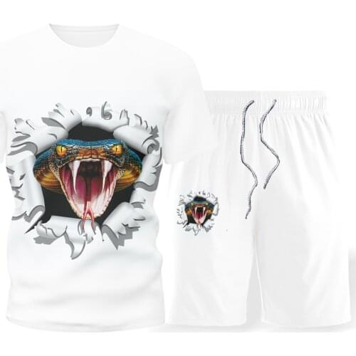 2021 Mens Sets two-piece sportswear summer clothes T-shirt shorts white track suit casual round neck short sleeve