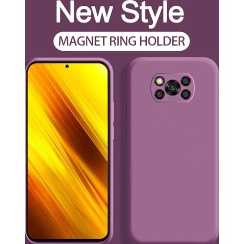 Liquid Silicone Soft Full Cover Case For Xiaomi Poco X3 NFC poco x3pro nfc poco m3 f3 pro poko x 3 Protective Original Back Case