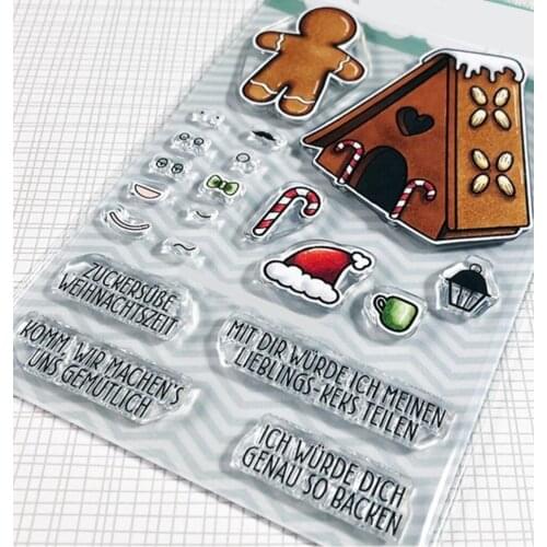 German Christmas Transparent Clear Silicone Stamp/seal for DIY Scrapbooking/ Album Decorative Clear Stamp Sheets A2187