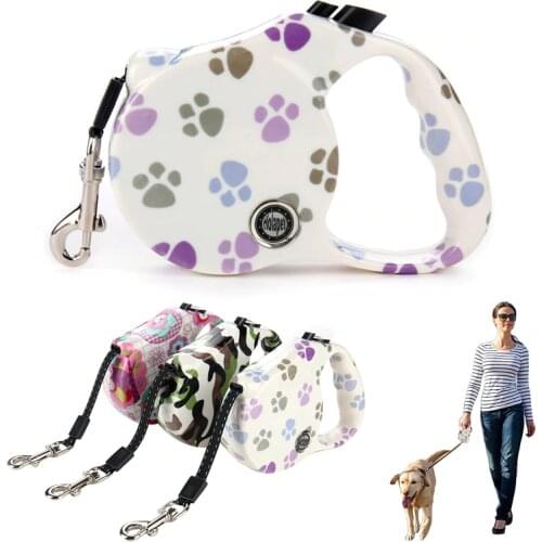 3M 5M 6M Retractable Dog Leash Automatic Nylon Dog Lead Rope Extending Puppy Pet Walking Running Leashes For Dogs Pet Supplies