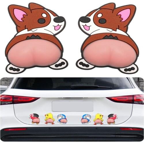 New Cute ass sticker Bumper sticker styling detail door protector Exterior accessories Car Anti-collision glue decorative strip