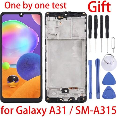 New For Galaxy A31/SM-A315 TFT Material LCD Screen and Digitizer Full Assembly With Frame for Samsung Galaxy A31/SM-A315