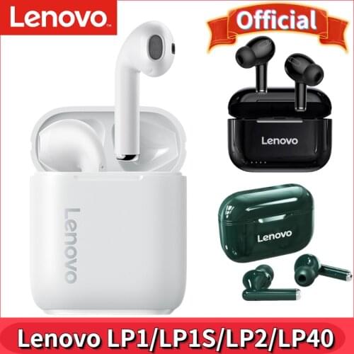 Original Lenovo LP1/LP1S/LP2/LP40 Wireless Earphone Bluetooth 5.0 Headphone Stereo Bass Headset Touch Control TWS Earbuds w/ Mic