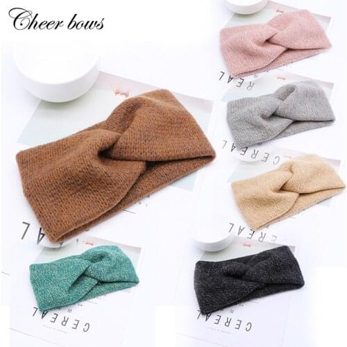 2020 Women Fashion Headbands Solid Wide Knot Fabric Hair Accessories For Women Girls Lady Elegant Soft Autumn Winter Hair Bands